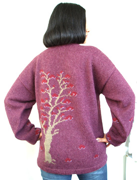 Burgundy Tree Back